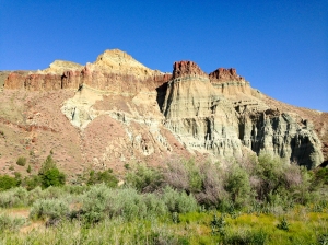 Sheeprock Unit of John Day Fossil beds National Monument along Highway 19.