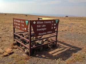 Signage on the Steens Mountain Loop Road